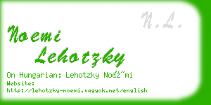 noemi lehotzky business card